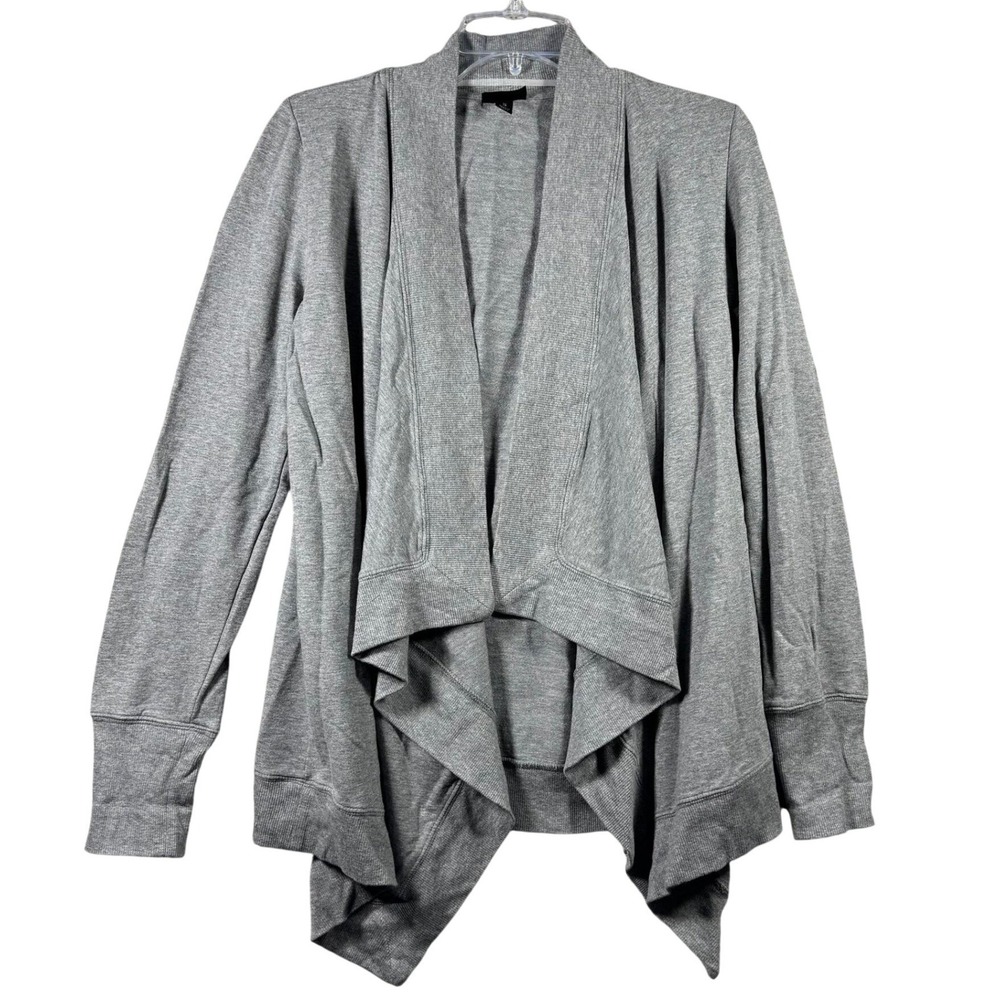 Mossimo‎ Cardigan Heather Grey Draped Waterfall Open Front Womens Size S